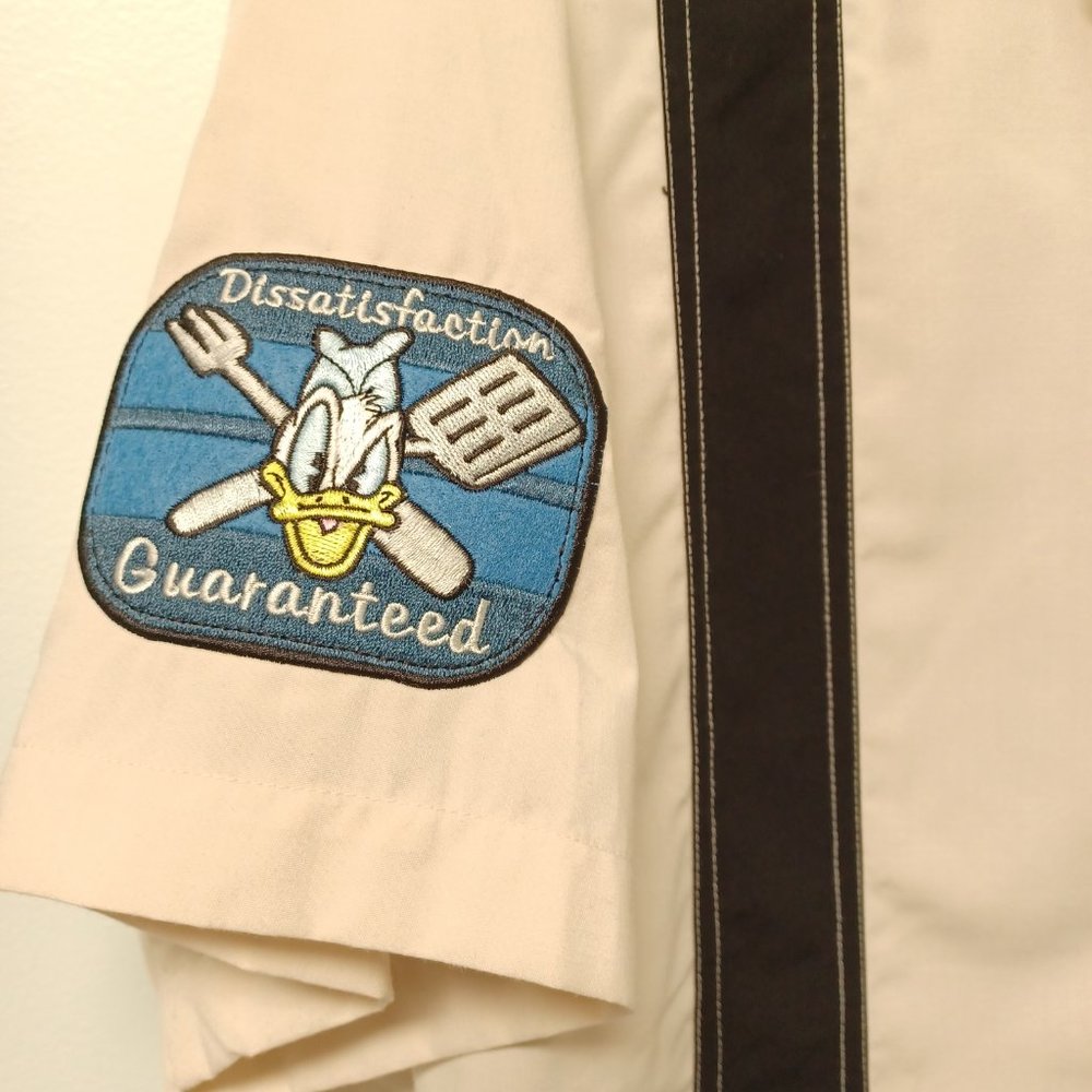 SOLD!Disneyland Resort Donald's Diner Bowling Shirt, Cream, Men's Size M - Picture 2 of 7